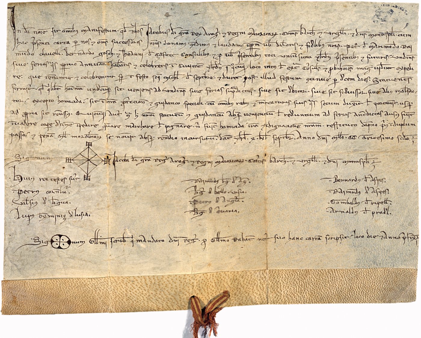 Pergamí del privilegi reial de Jaume I, 1232